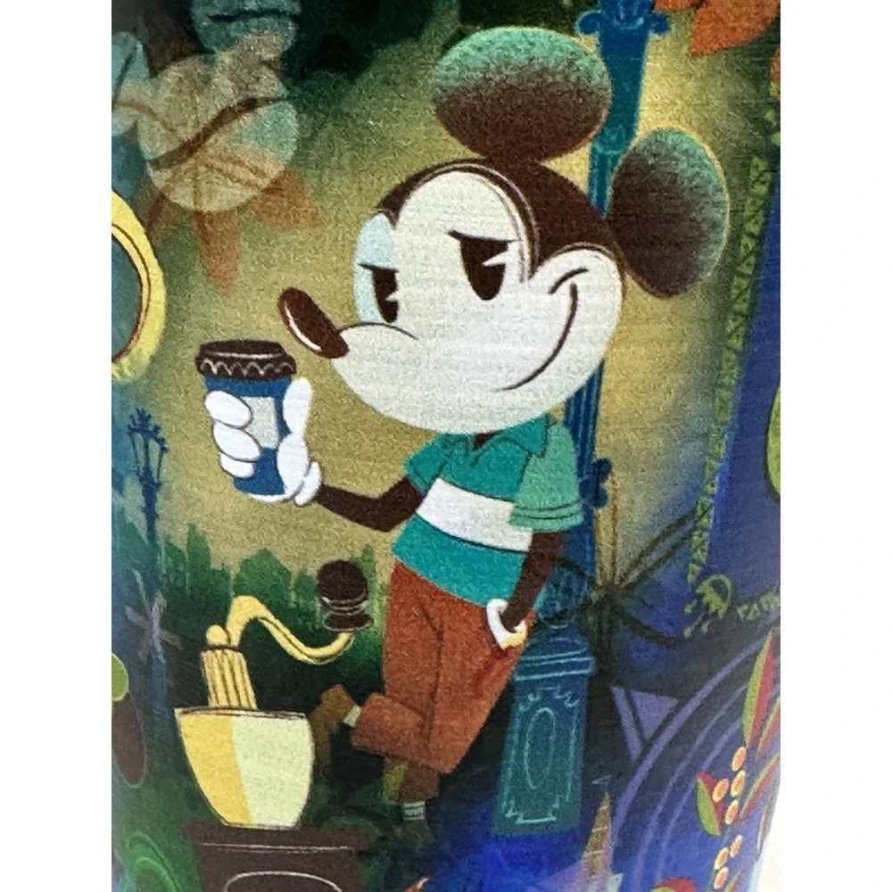 Disney Mickey Mouse Coffee Stainless Steel Tumbler Straw Lid 16oz